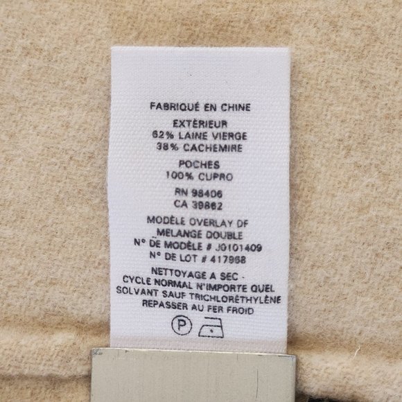 NWOT Theory 38% CASHMERE Coat Overlay DF Double Face Oatmeal Mélange - Picture 11 of 17